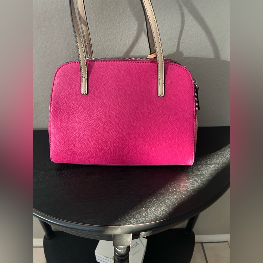Guess Pink and Tan Satchel - Picture 3 of 16
